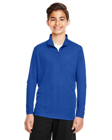 Front view of Youth Zone Performance Quarter-Zip