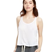 Front view of Ladies’ Sheer Cropped Racer Tank