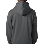 Back view of Unisex Mixer Full-Zip Hooded Sweatshirt