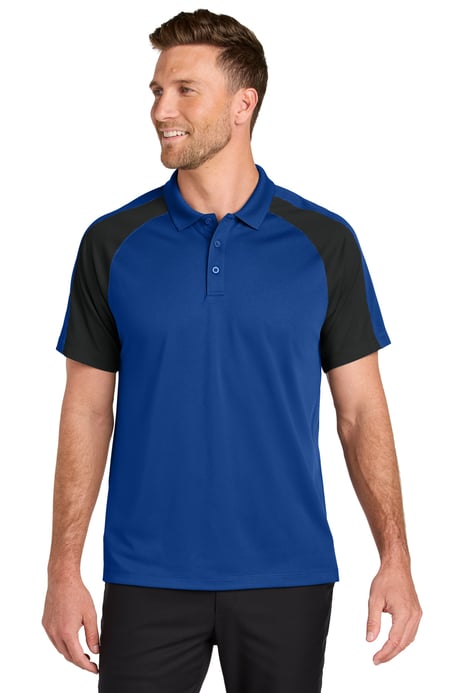 Front view of Wearever Performance Pique Colorblock Polo