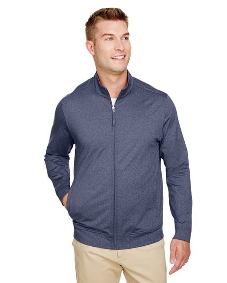 Front view of Men's Navigator Heather Performance Full-Zip