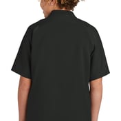 Back view of Youth Cage Short Sleeve 1/4-Zip Jacket