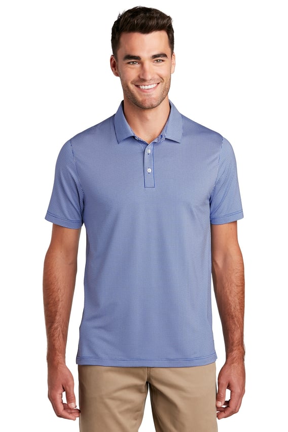 Front view of Gingham Polo