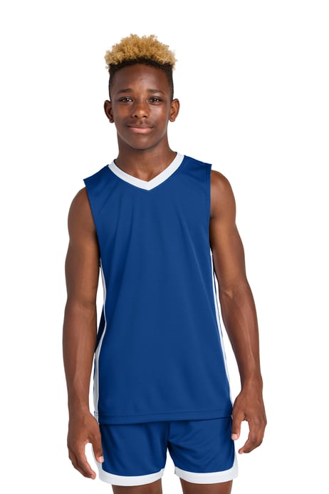 Front view of Youth Rival Basketball Rev Jersey