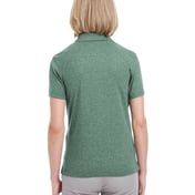 Back view of Women’s Heathered Pique Polo
