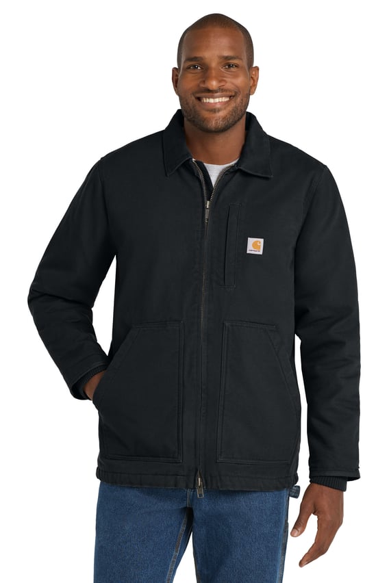 Front view of Tall Sherpa-Lined Coat