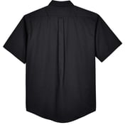 Back view of Tall Optimum Short Sleeve Twill Dress Shirt