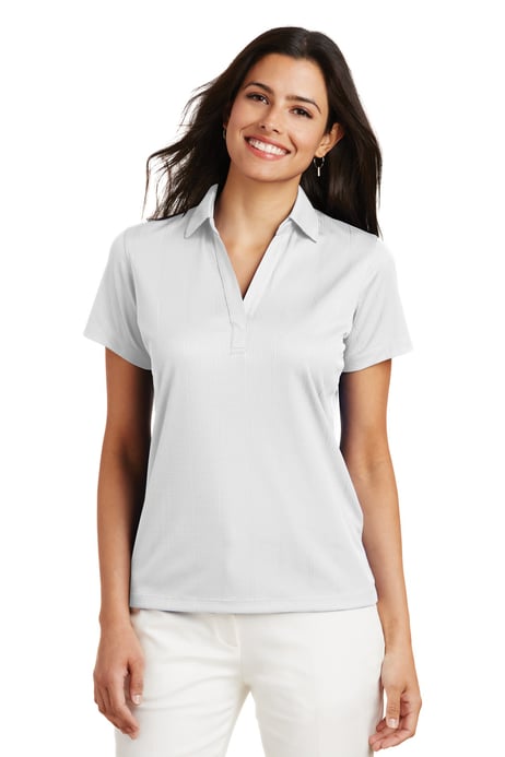 Front view of Women's Performance Fine Jacquard Polo