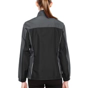 Back view of Ladies’ Stratus Colorblock Lightweight Jacket