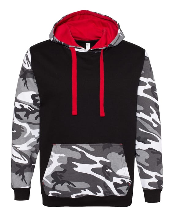 Front view of Fashion Camo Hooded Sweatshirt
