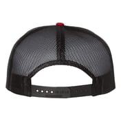 Back view of Wool Blend Flat Bill Trucker Cap
