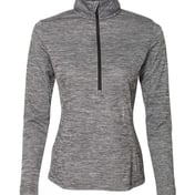 Front view of Women’s Striated Quarter-Zip Pullover