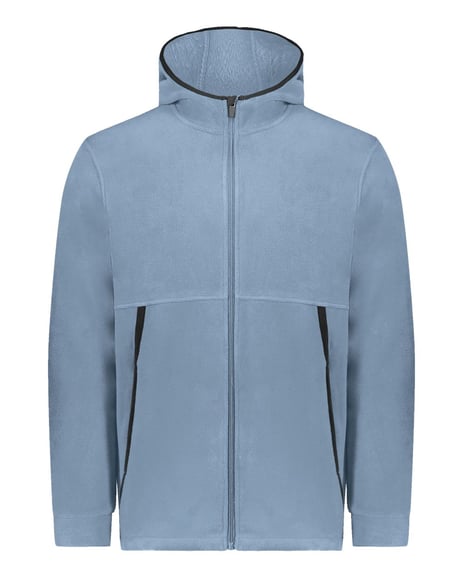 Front view of Eco Revive™ Polar Fleece Hooded Full-Zip Jacket