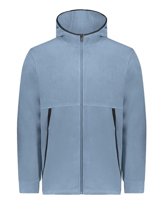 Front view of Eco Revive™ Polar Fleece Hooded Full-Zip Jacket