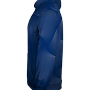 Side view of Youth Warp Hooded Long Sleeve T-Shirt