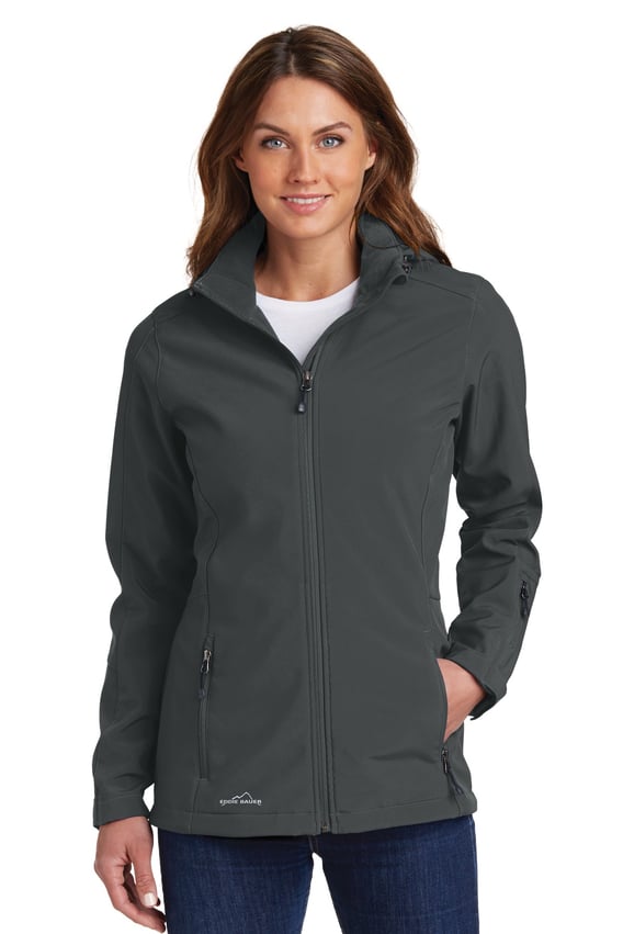 Front view of Women’s Hooded Soft Shell Parka