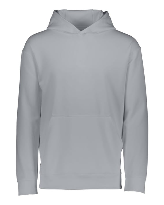 Front view of Youth Wicking Fleece Hooded Sweatshirt