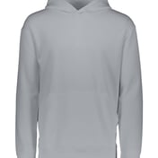 Front view of Youth Wicking Fleece Hooded Sweatshirt