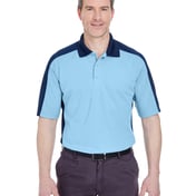 Front view of Adult Cool & Dry Stain-Release Two-Tone Performance Polo