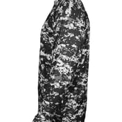 Side view of Youth Digital Camo Long Sleeve T-Shirt