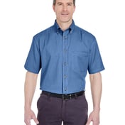 Front view of Adult Cypress Short-Sleeve Denim With Pocket