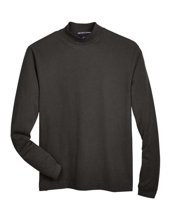 Front view of Sueded Jersey Mock Neck T-Shirt