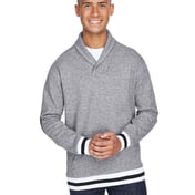 Front view of Adult Peppered Fleece Shawl Collar