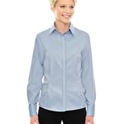 Front view of Ladies’ Refine Wrinkle-Free Two-Ply 80’s Cotton Royal Oxford Dobby Taped Shirt