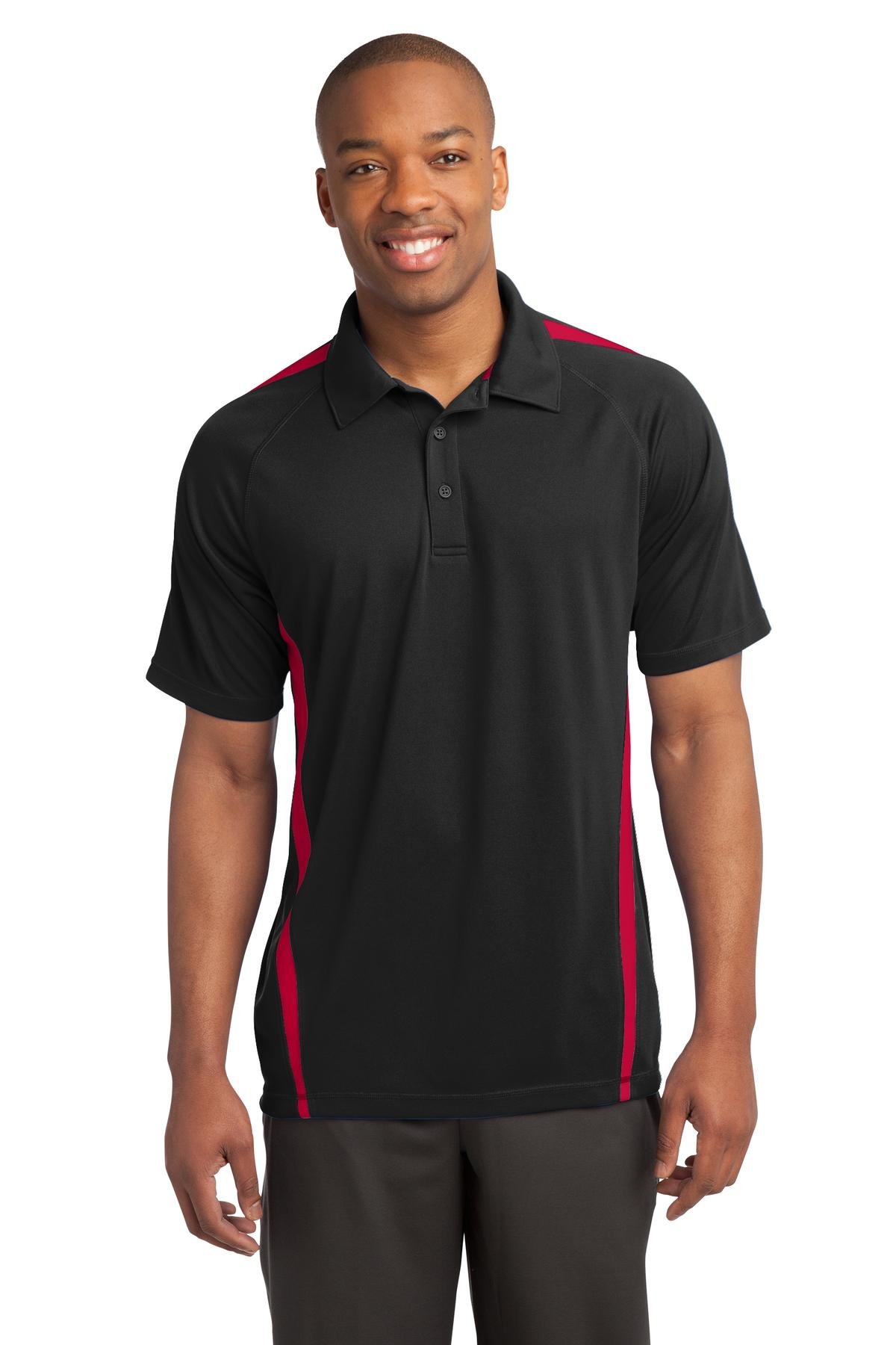 Front view of PosiCharge® Micro-Mesh Colorblock Polo