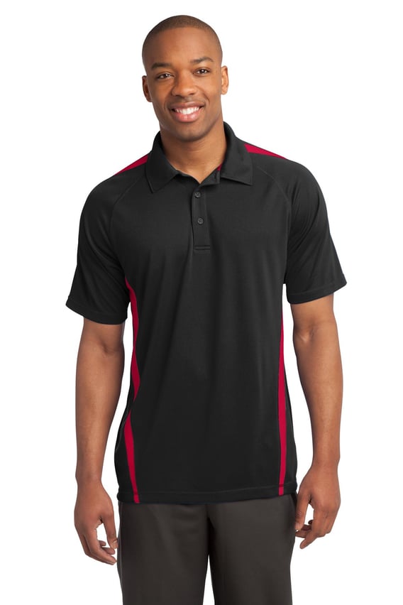 Front view of PosiCharge® Micro-Mesh Colorblock Polo