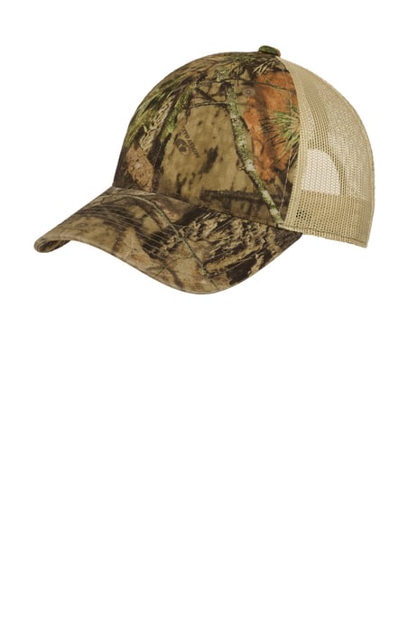 Frontview ofUnstructured Camouflage Mesh Back Cap