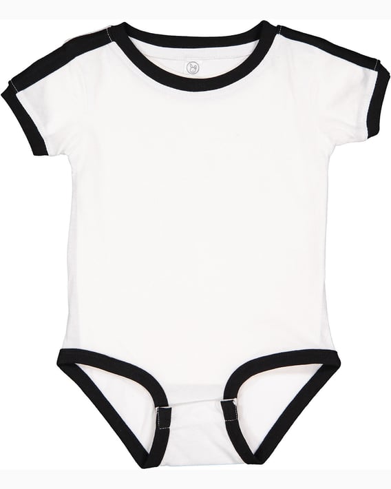 Front view of Infant Retro Ringer Bodysuit