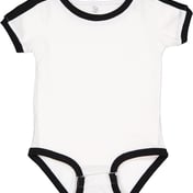 Front view of Infant Retro Ringer Bodysuit