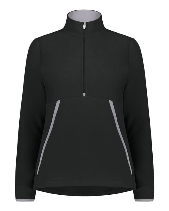 Front view of Eco Revive™ Women’s Polar Fleece Quarter-Zip Pullover
