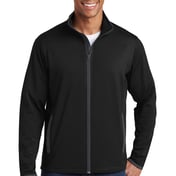 Front view of Sport-Wick® Stretch Contrast Full-Zip Jacket