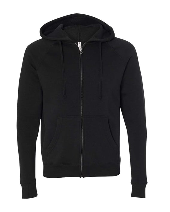Front view of Special Blend Raglan Full-Zip Hooded Sweatshirt