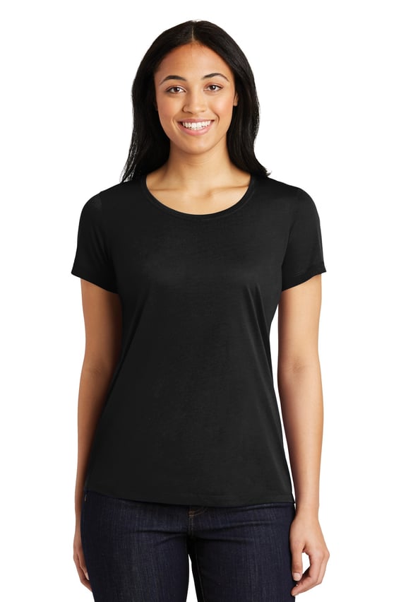 Front view of Ladies PosiCharge® Competitor Cotton Touch Scoop Neck Tee