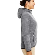 Side view of Ladies’ Perfect Fit M Nge Velvet Fleece Hooded Full-Zip
