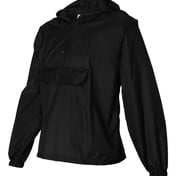 Side view of Packable Half-Zip Hooded Pullover Jacket