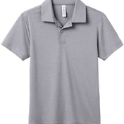 Front view of Youth Zone Sonic Heather Performance Polo