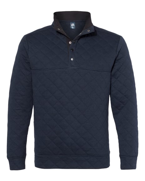 Front view of Quilted Snap Pullover