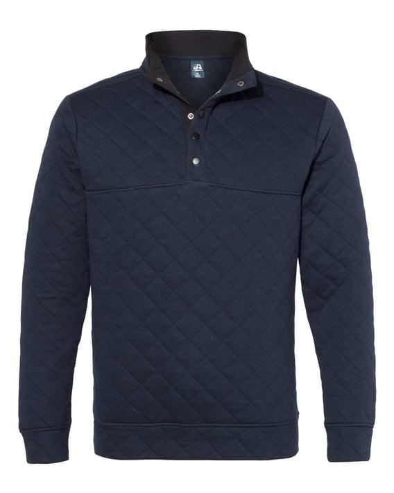 Front view of Quilted Snap Pullover