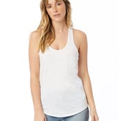 Front view of Ladies’ Shirttail Satin Jersey Tank