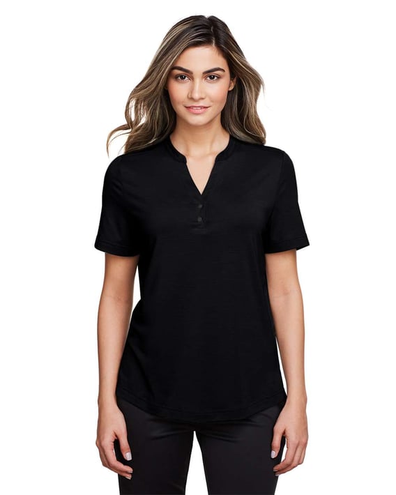 Front view of Women’s JAQ Snap-Up Stretch Performance Polo