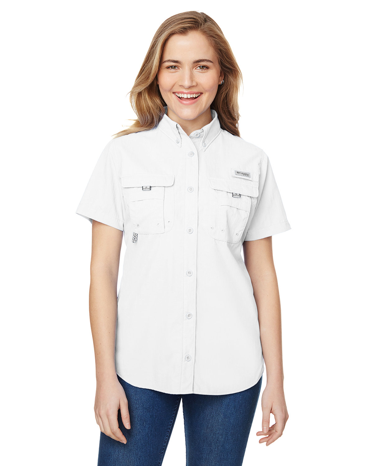 Front view of Ladies’ Bahama™ Short-Sleeve Shirt