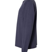 Side view of Garment-Dyed Long Sleeve T-Shirt With A Pocket