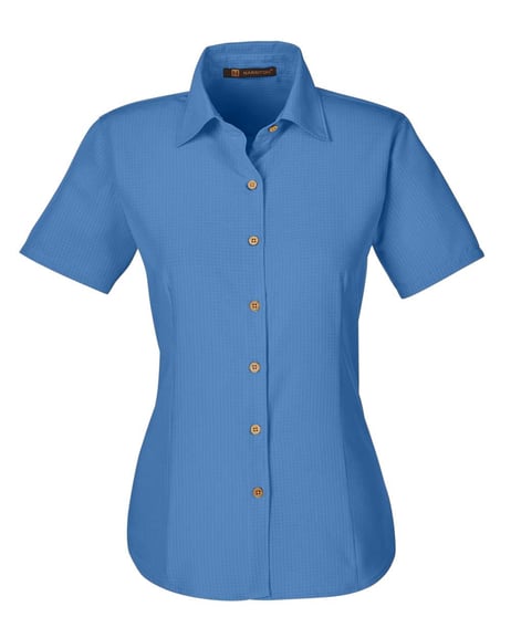 Front view of Women's Barbados Textured Camp Shirt