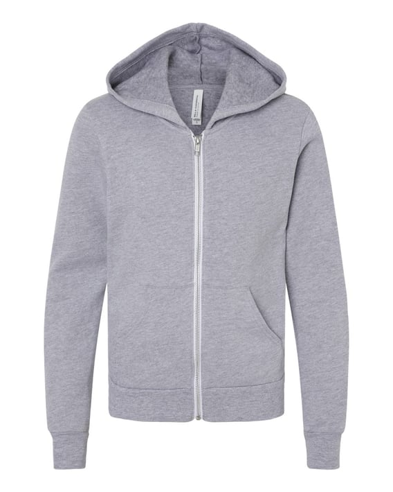Front view of Youth Sponge Fleece Full-Zip Hoodie