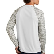 Back view of Drift Camo Colorblock Long Sleeve Tee