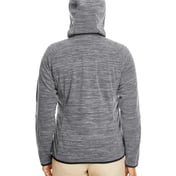 Back view of Ladies’ Perfect Fit M Nge Velvet Fleece Hooded Full-Zip
